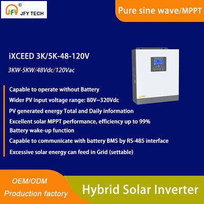 Hybride zonne-energie-omvormer met 80V-320V PV-invoer en 5KW 120Vac-uitvoer