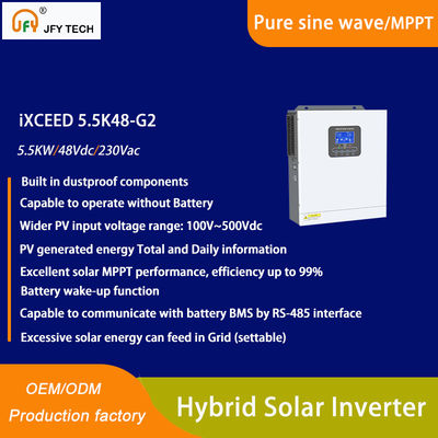 5.5kw Hybride zonne-energie-omvormer met één fase 230vac